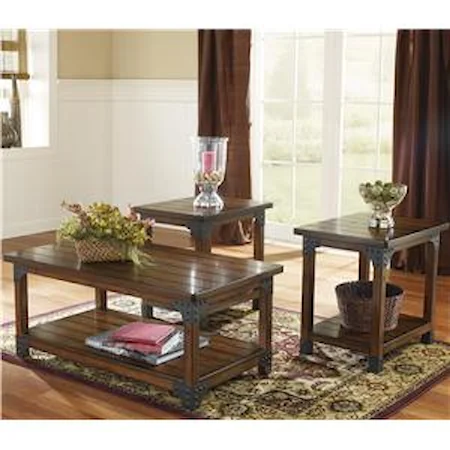 Traditional 1 Cocktail Table and 2 End Table Pack